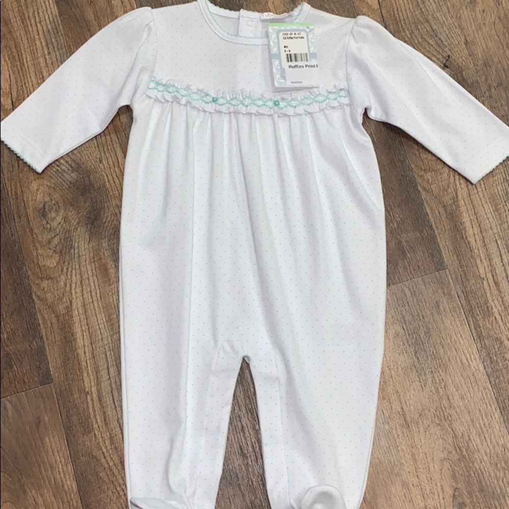Ruffle print footie